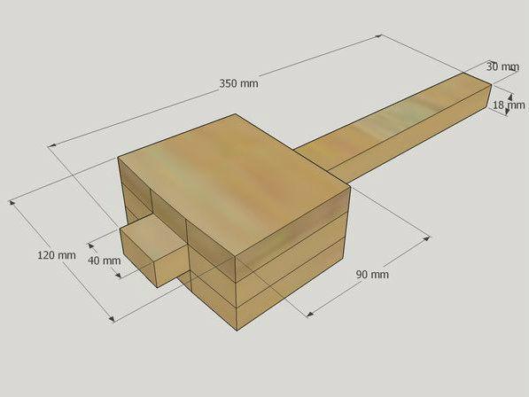 Как сделать деревянный молоток -2