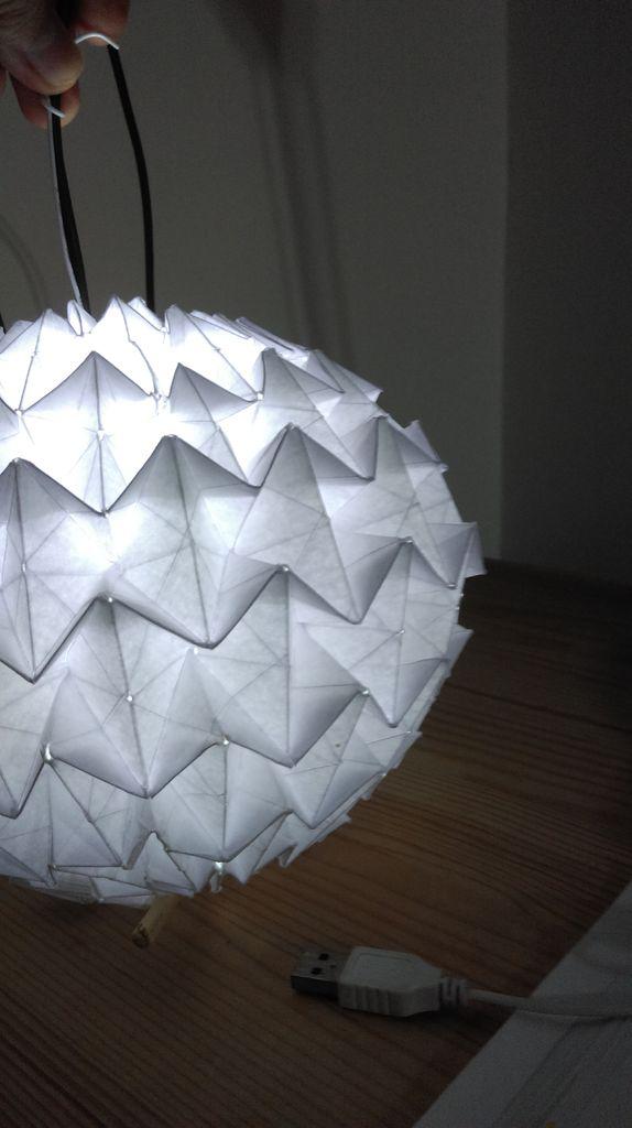 Как сделать оригинальную оригами-лампу-1